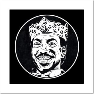 PRINCE AKEEM - Coming to America (Circle Black and White) Posters and Art